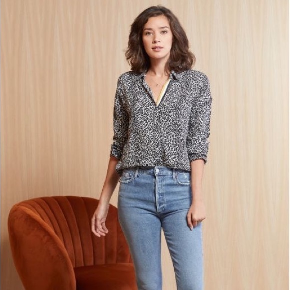 Peyton Jensen Kendra Leopard Print Button Down - Picture 4 of 11